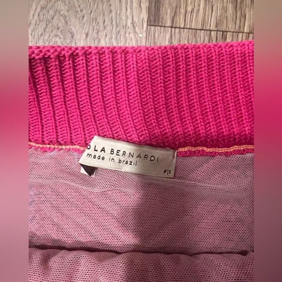 Paola Bernardi  MEL Crotchet mini SKIRT - PINK & CORAL Size S NWT$358 - Picture 4 of 8